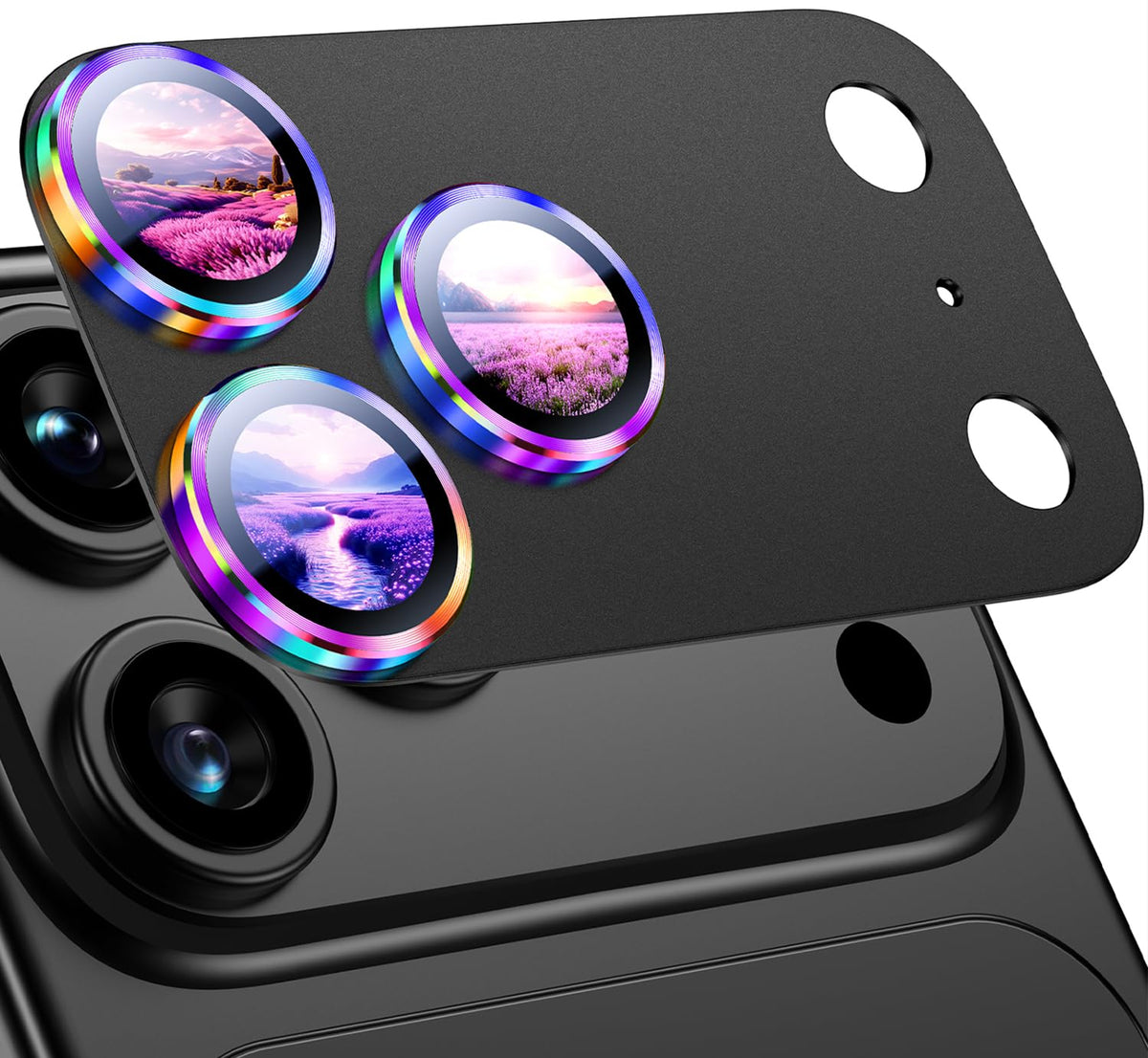 Uyiton for iPhone 17 Pro Max Camera Lens Protector, Metal Frame Glass Cover