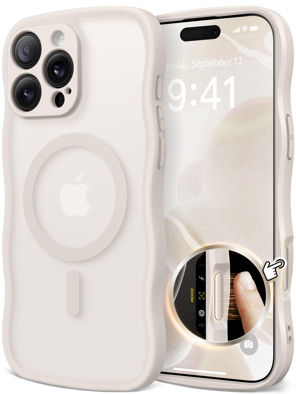 CAPRARO Cute for iPhone 13 Pro Case, Compatible with MagSafe
