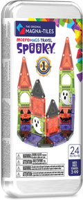 MAGNA-TILES microMAGS 24-Piece Spooky Travel Set, The Original Magnetic Building Brand