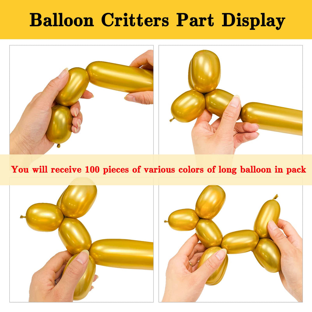 ASIYUHY 260 Balloons Clear Long Balloons 100 Pack Twisting Animal Balloon