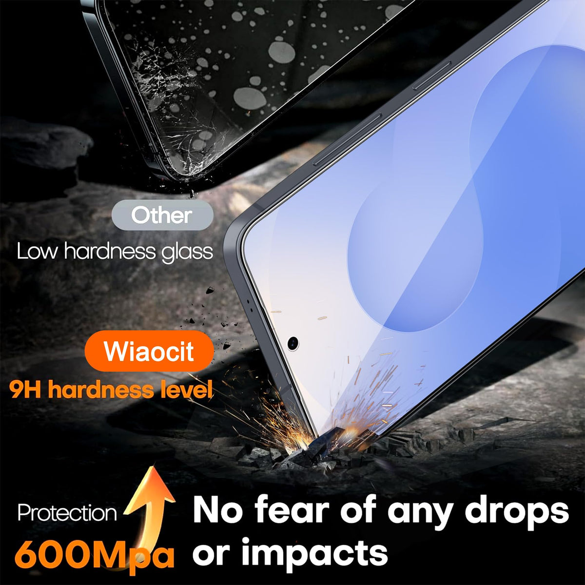 Wiaocit Tempered Glass Screen Protector for Samsung Galaxy A17 5G