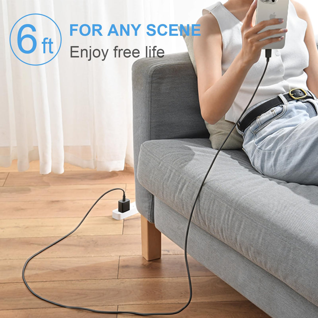 iPhone Duo Charger, iPhone 18 17 16 15 Charger Fast Charging 12FT-Blue