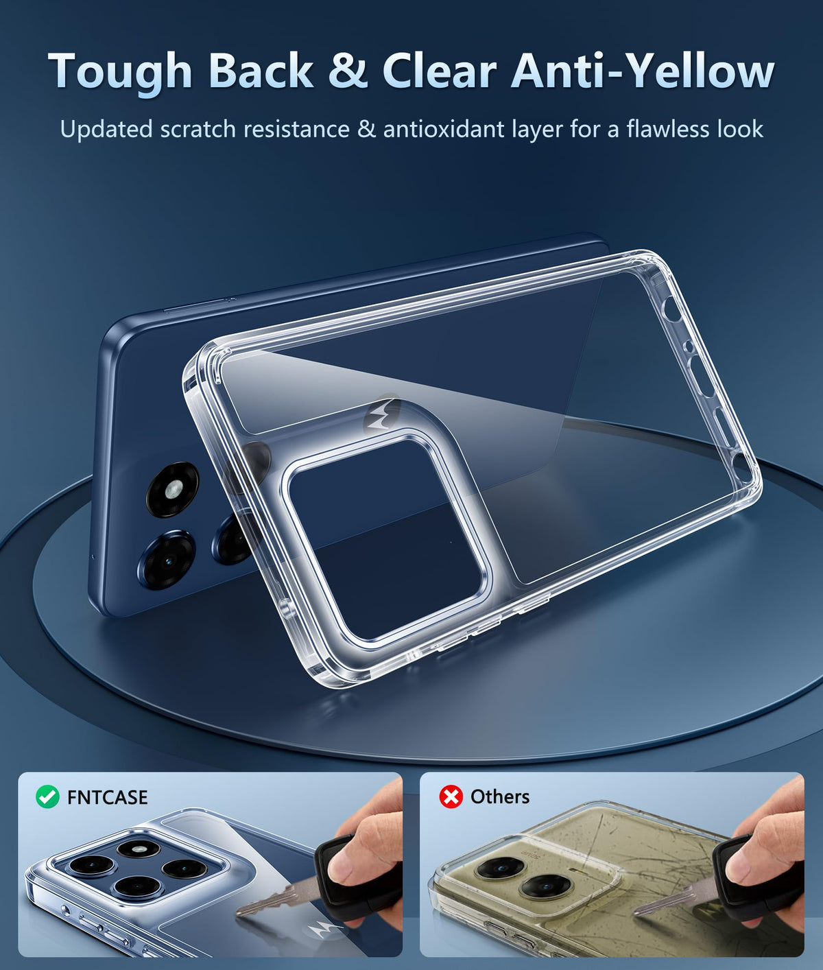 FNTCASE for Moto G-Power-5G-2026/2025 Clear Case with Screen Protector