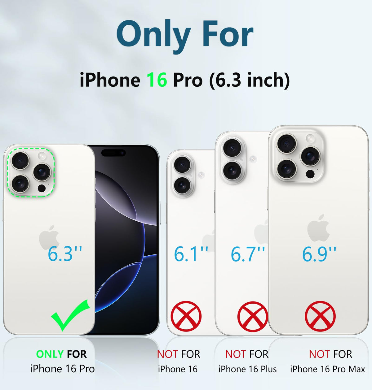 FNTCASE for iPhone 16 Case, with Belt Clip, with Built-in Screen Protector
