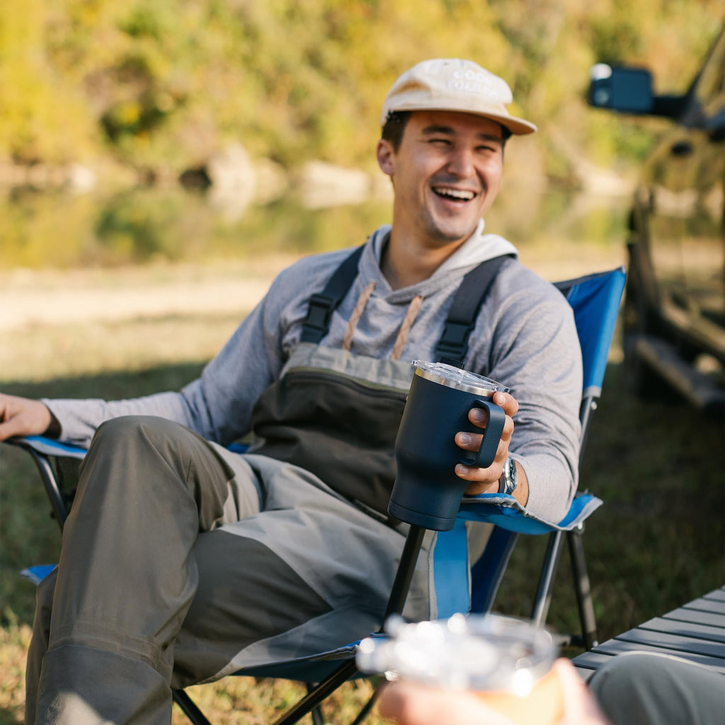 GCI Outdoor Comfort Pro Rocker Camping Chair - Indigo Blue