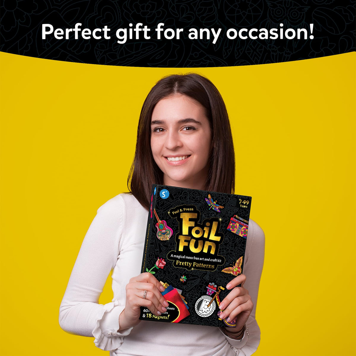 Skillmatics Foil Fun Girl Power, Foil Art & Craft Activity, Gift for Tweens