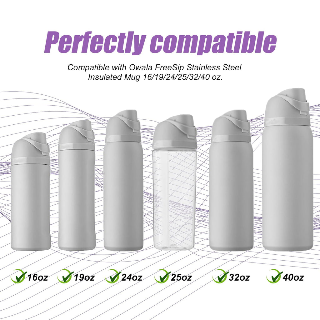 4 Sets Replacement Lid Stopper & Ring Gasket for Owala FreeSip 24oz 32oz