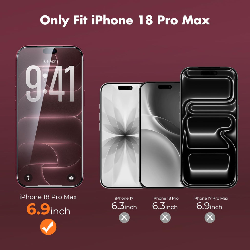 UNBREAKcable 3-Pack Screen Protector for iPhone 16 Pro Max, Full Coverage