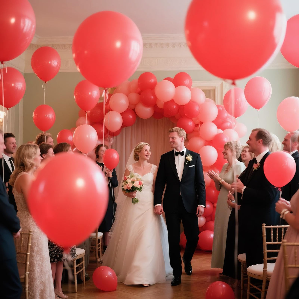Red Balloon 110pcs, Red Latex Balloons12 inch for Christmas Birthday Valentine's Day Wedding(with 2 Ribbons).