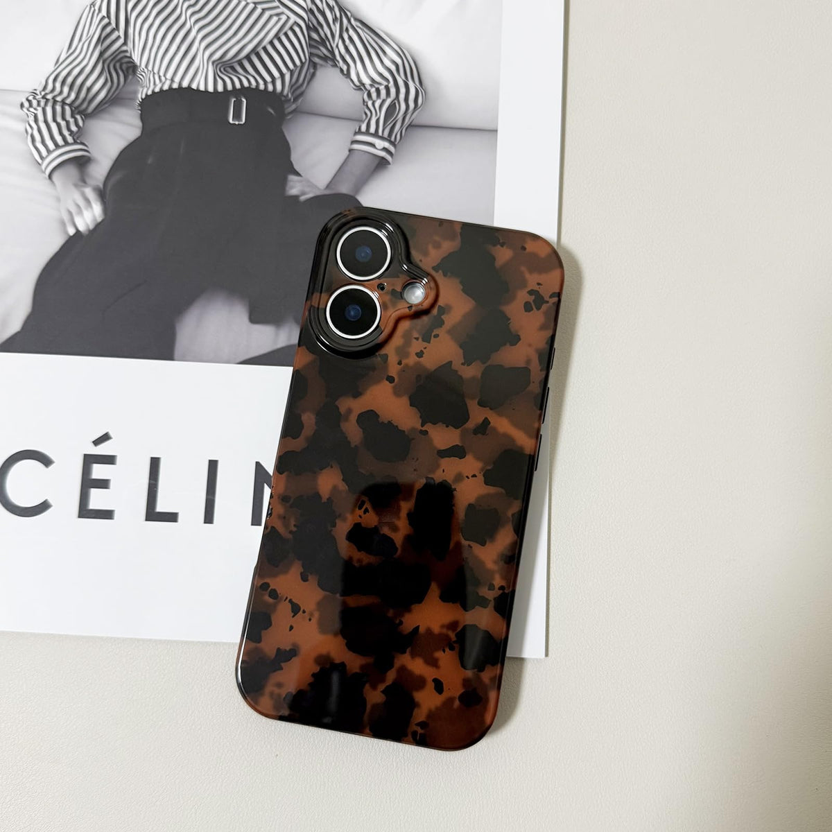 Cute Phone Case for iPhone 16 Pro Case Cheetah Leopard Print