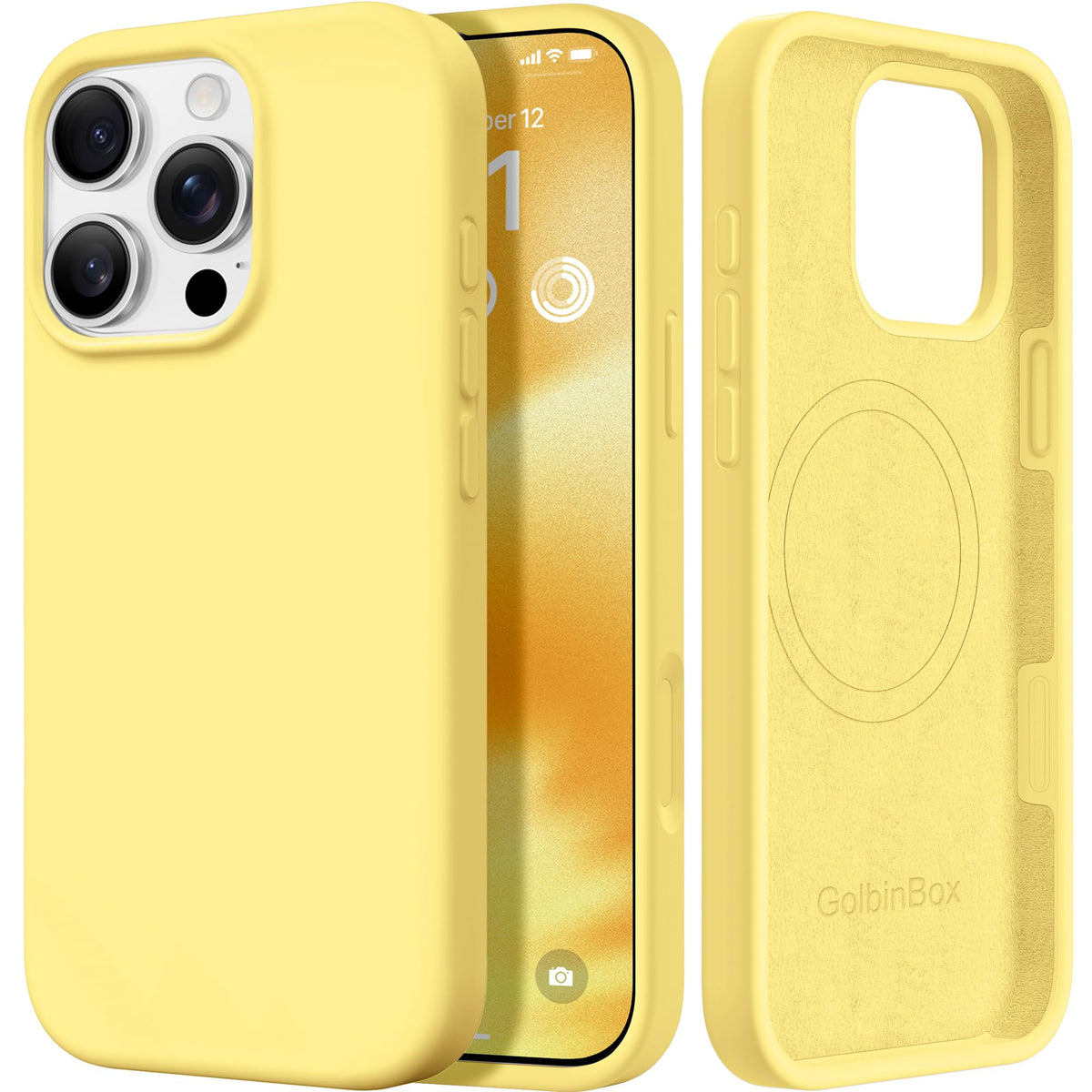 GolbinBox Magnetic for iPhone 17e/16e Case, Silicone Cover, Midnight Blue