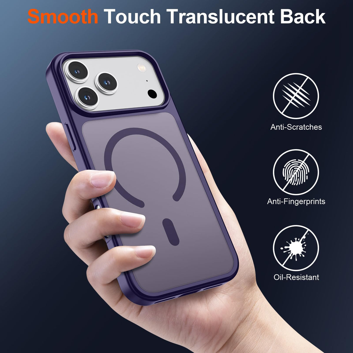 SUPFINE Magnetic for iPhone 18 Pro Max/17 Pro Max Case Dark Blue