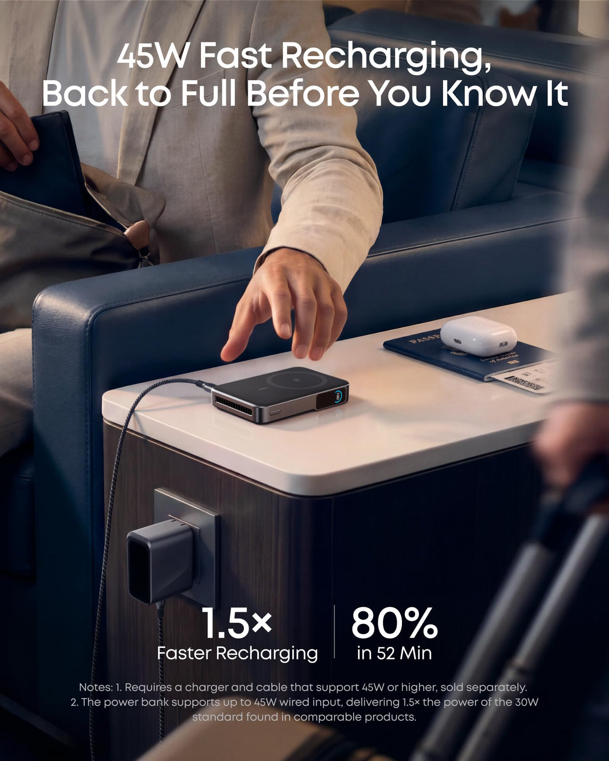 Anker MagGo 2 Pro Power Bank, Qi2.2 25W 10,000mAh Magnetic Portable Charger