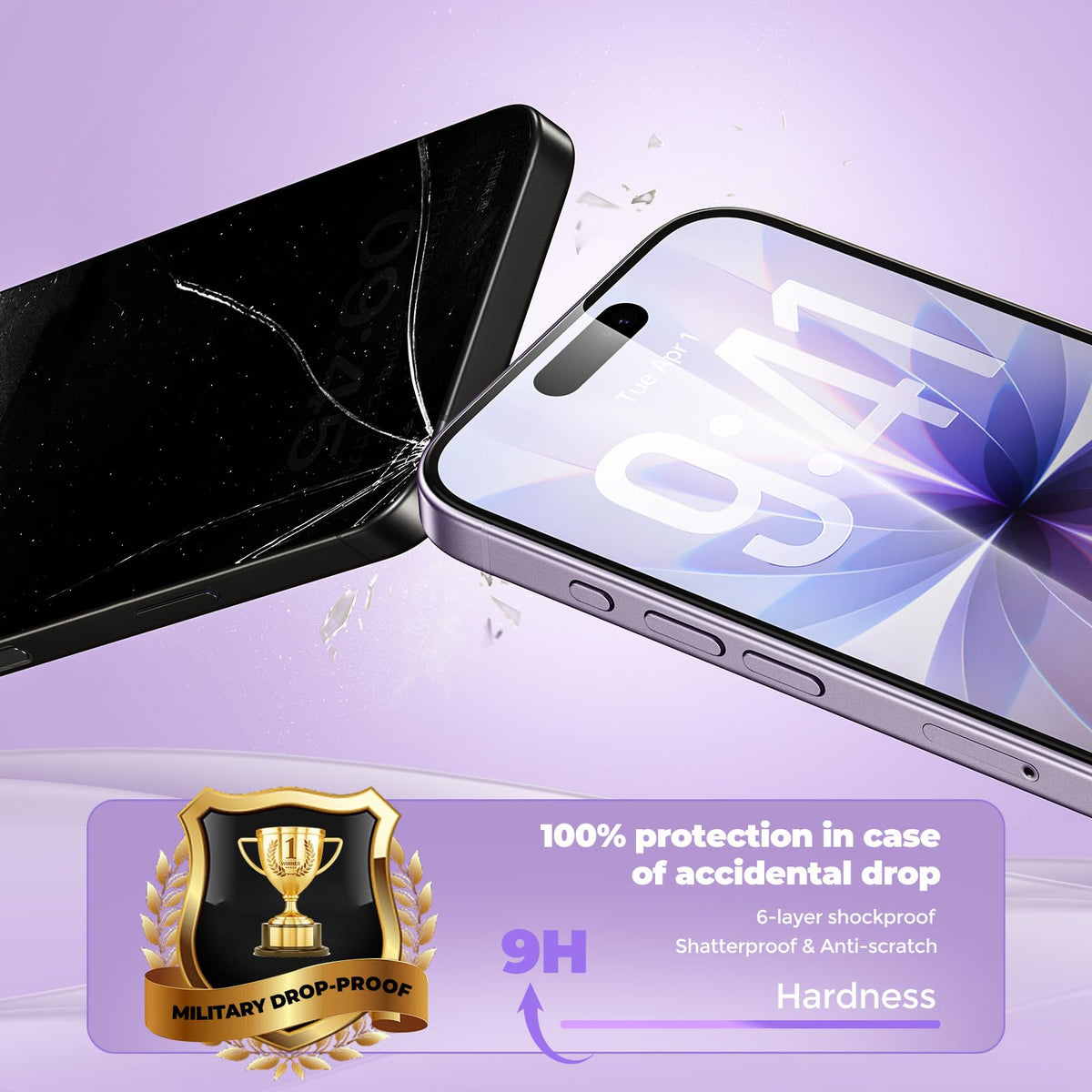 UNBREAKcable Privacy Screen Protector for iPhone 16 Pro Max, Full Coverage