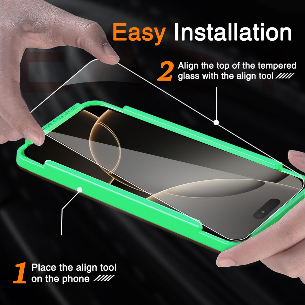 Wiaocit Privacy Screen Protector for iPhone 18 Pro, Tempered Glass