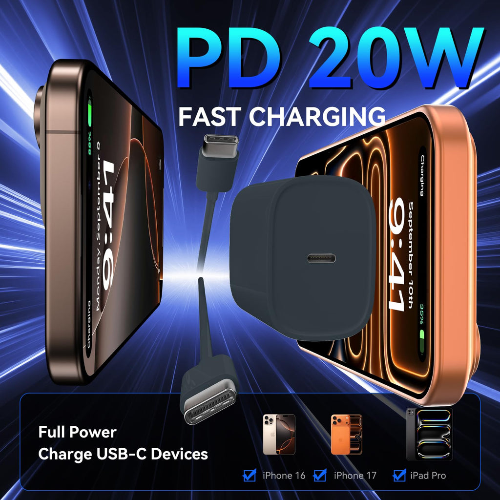 iPhone 18 17 16 Pro Max Charger Fast Charging, 20W iPhone Duo USB C Charger