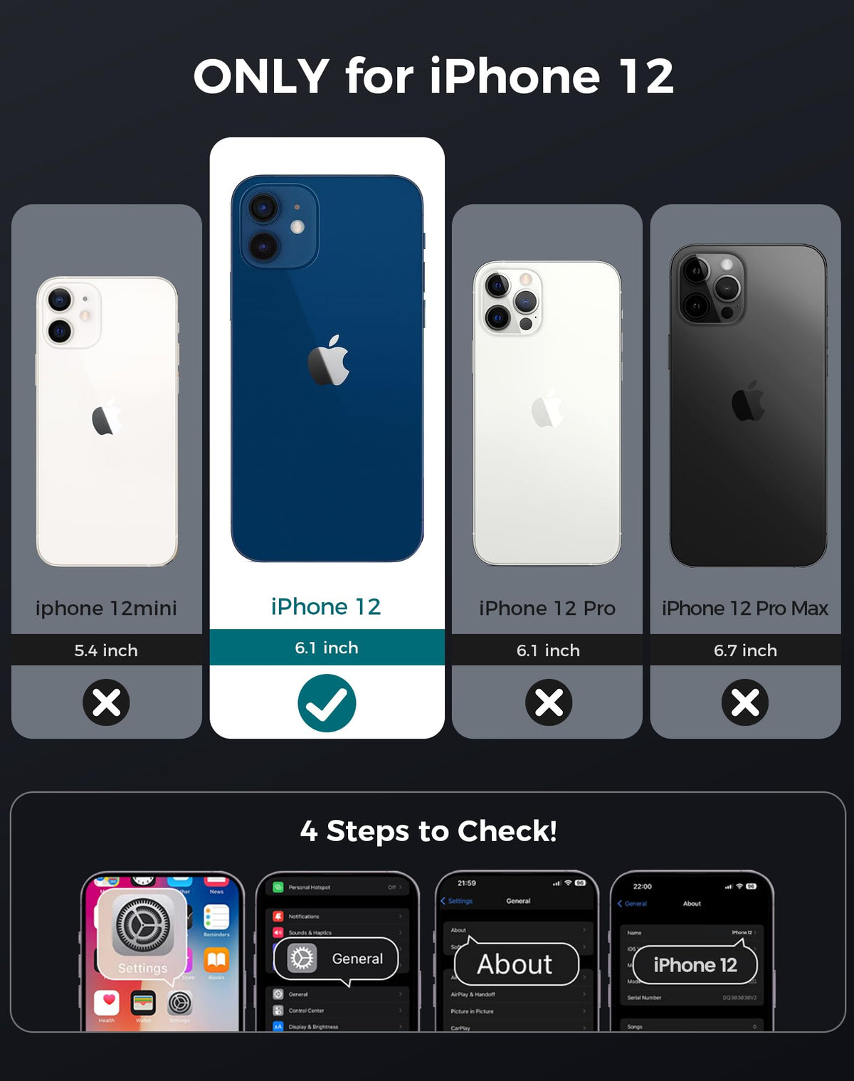 Goton 3 in 1 for iPhone 17 Pro Case with Privacy Screen Protector Blue