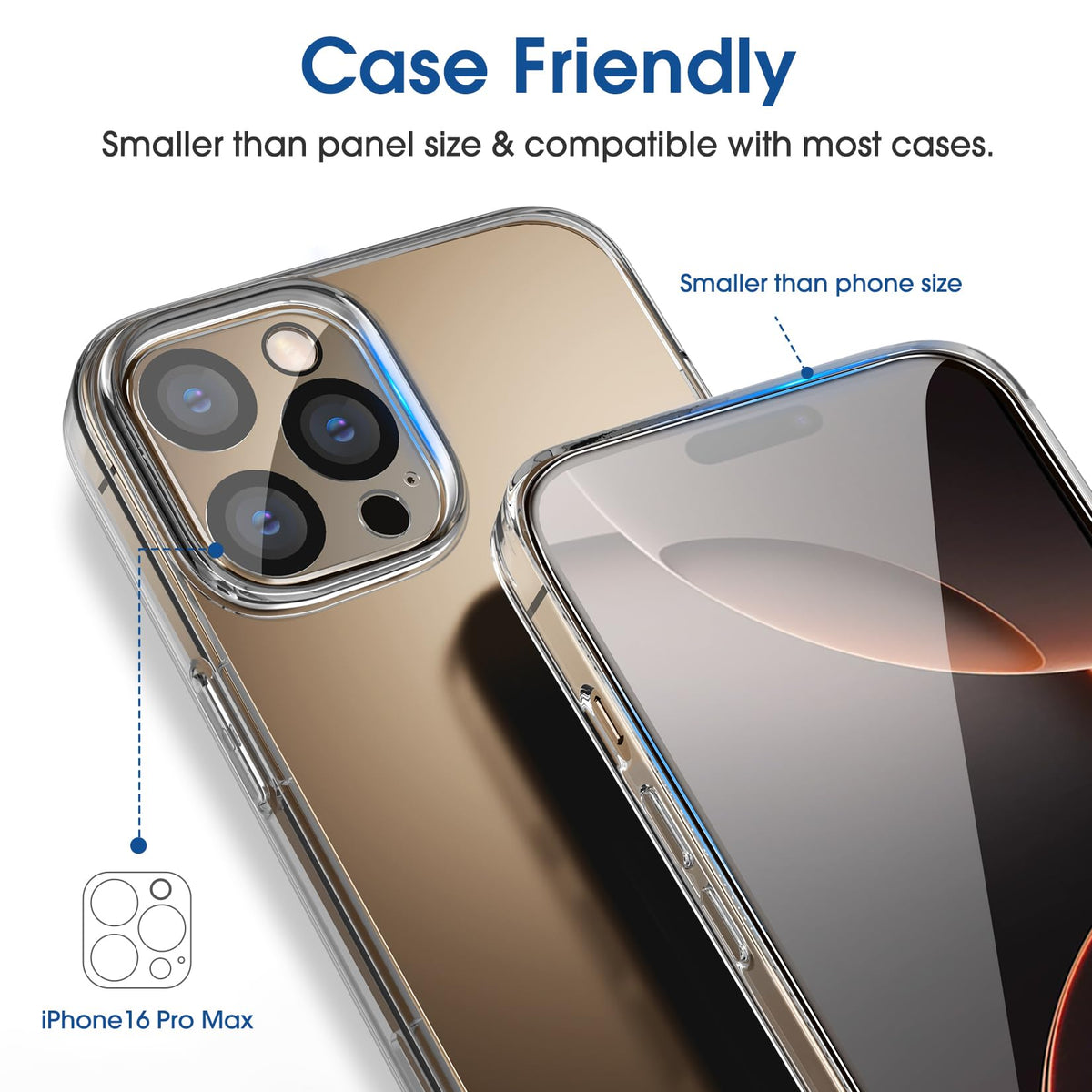 amFilm OneTouch for iPhone 18 Pro Max 6.9'' Screen Protector Tempered Glass
