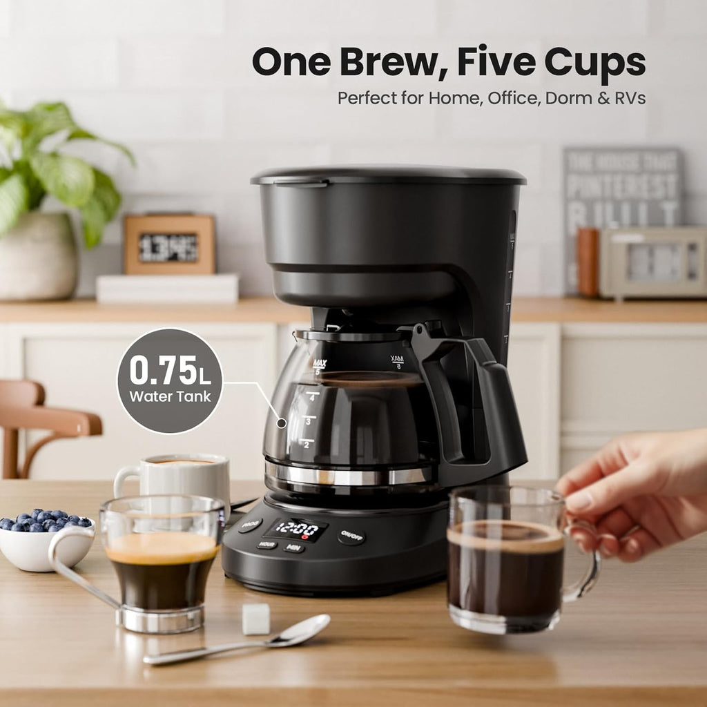 Kismile Single Serve Coffee Maker, 2-in-1 Coffee Pod & Ground Brewer