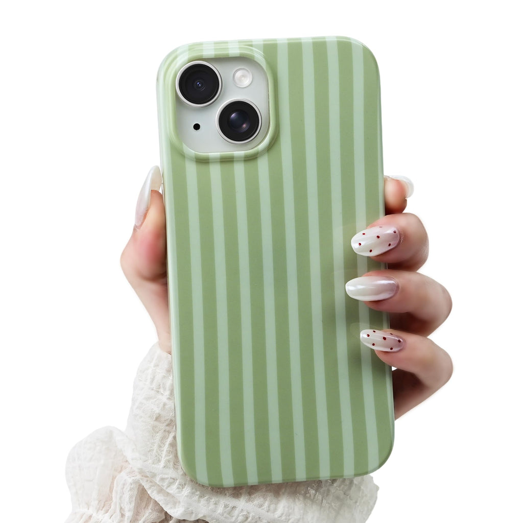 Cute Striped Case for iPhone 12 Pro Max 6.7",Pink/Yellow