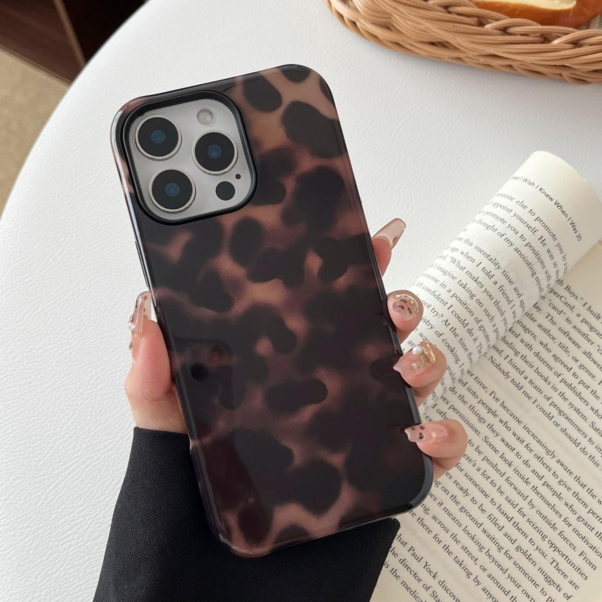 Longlayss Compatible with iPhone 16 Pro Case Tortoise Shell Phone Case