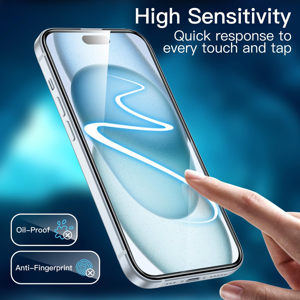 JETech Screen Protector for iPhone 18 Pro Max/17 Pro Max, 3-Pack