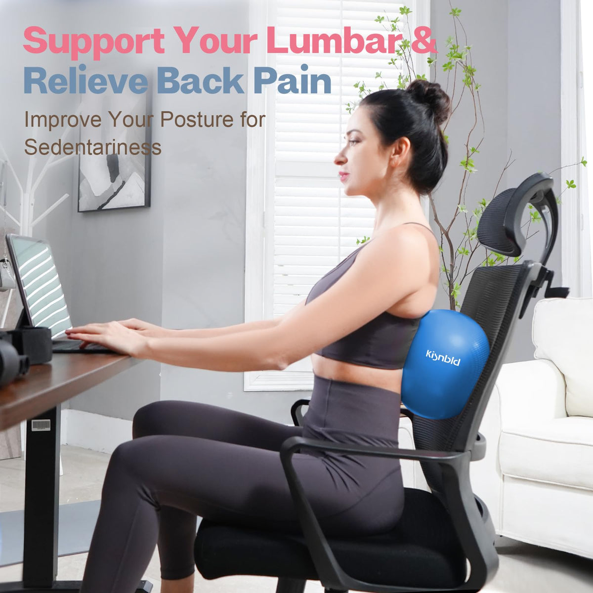 kisnbld 9 Inch Pilates Ball, Small Exercise Ball for Core &Physical Therapy