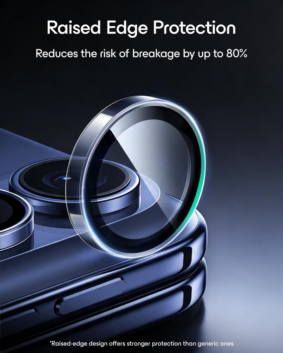 ESR for iPhone Duo Camera Lens Protector, 2 Pack, Black