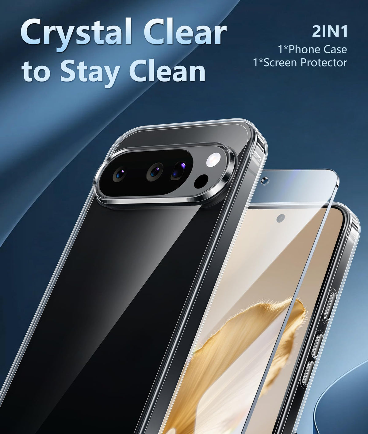 FNTCASE for Moto G-Power-5G-2026/2025 Clear Case with Screen Protector