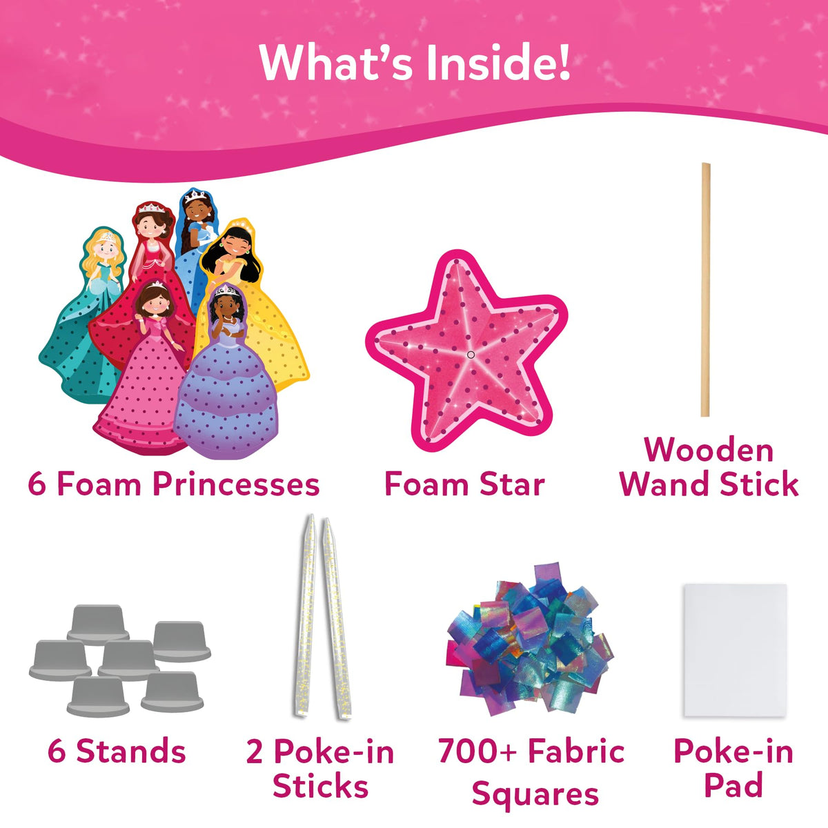 Skillmatics Poke-in Art – Disney Princesses, Wood Craft Kit, Gift for Kids