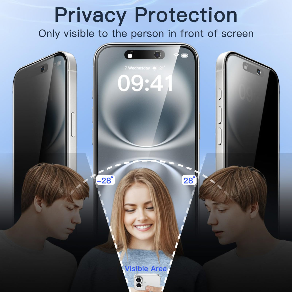 JETech Privacy Screen Protector for iPhone 18 Pro, 2-Pack