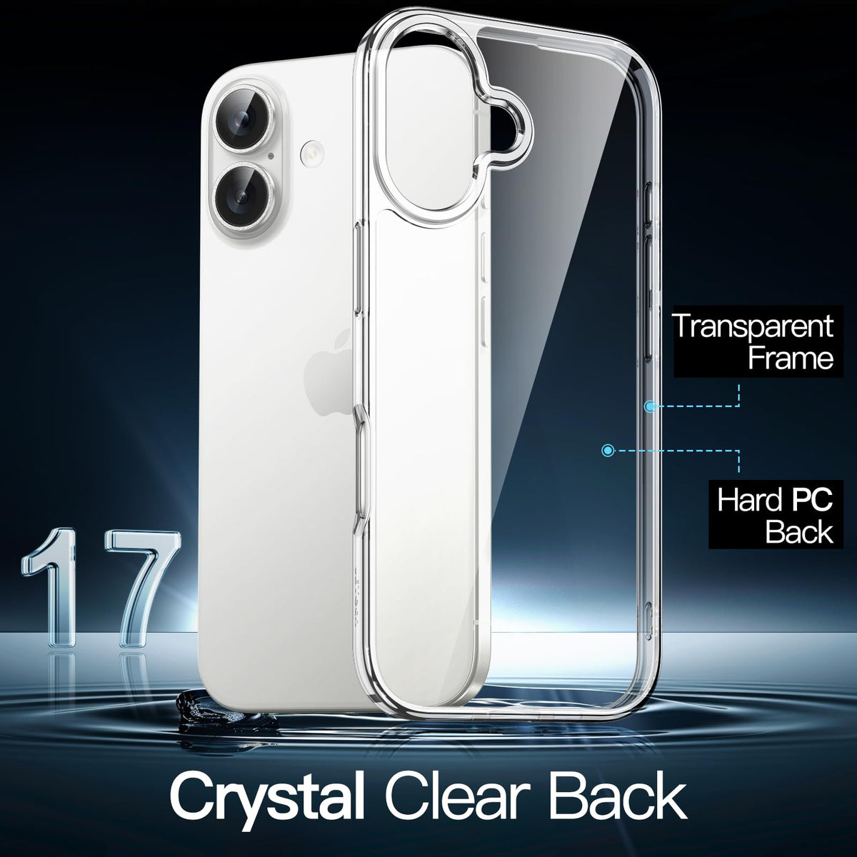 JETech Case for iPhone 17 Pro Max, Anti-Yellowing, Black