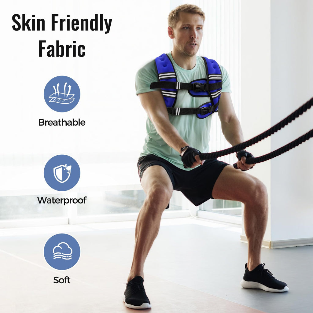 Zeerun Weighted Vest, 6/8/10/12/15/18/20/24/30LB for Men Women