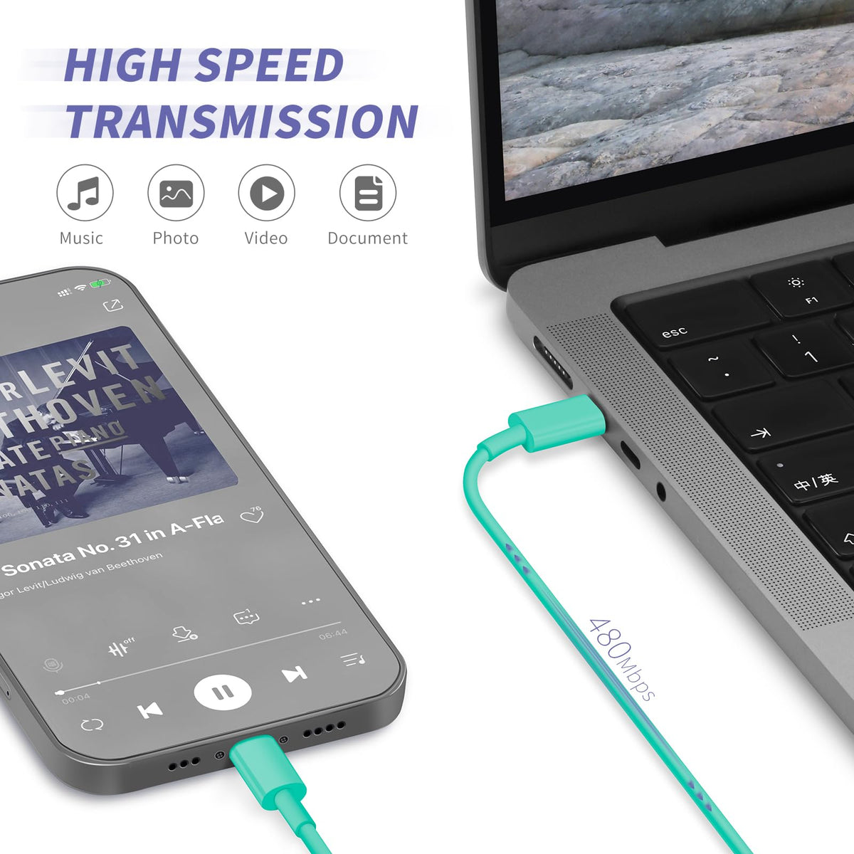 iPhone 14 13 12 11 Charger Fast Charging,USB C Charger with 10FT/6FT Cable