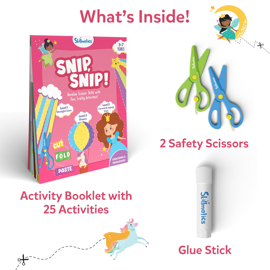 Skillmatics Snip Snip, Scissor Skills, Felt Craft Activity, Gift for Kids