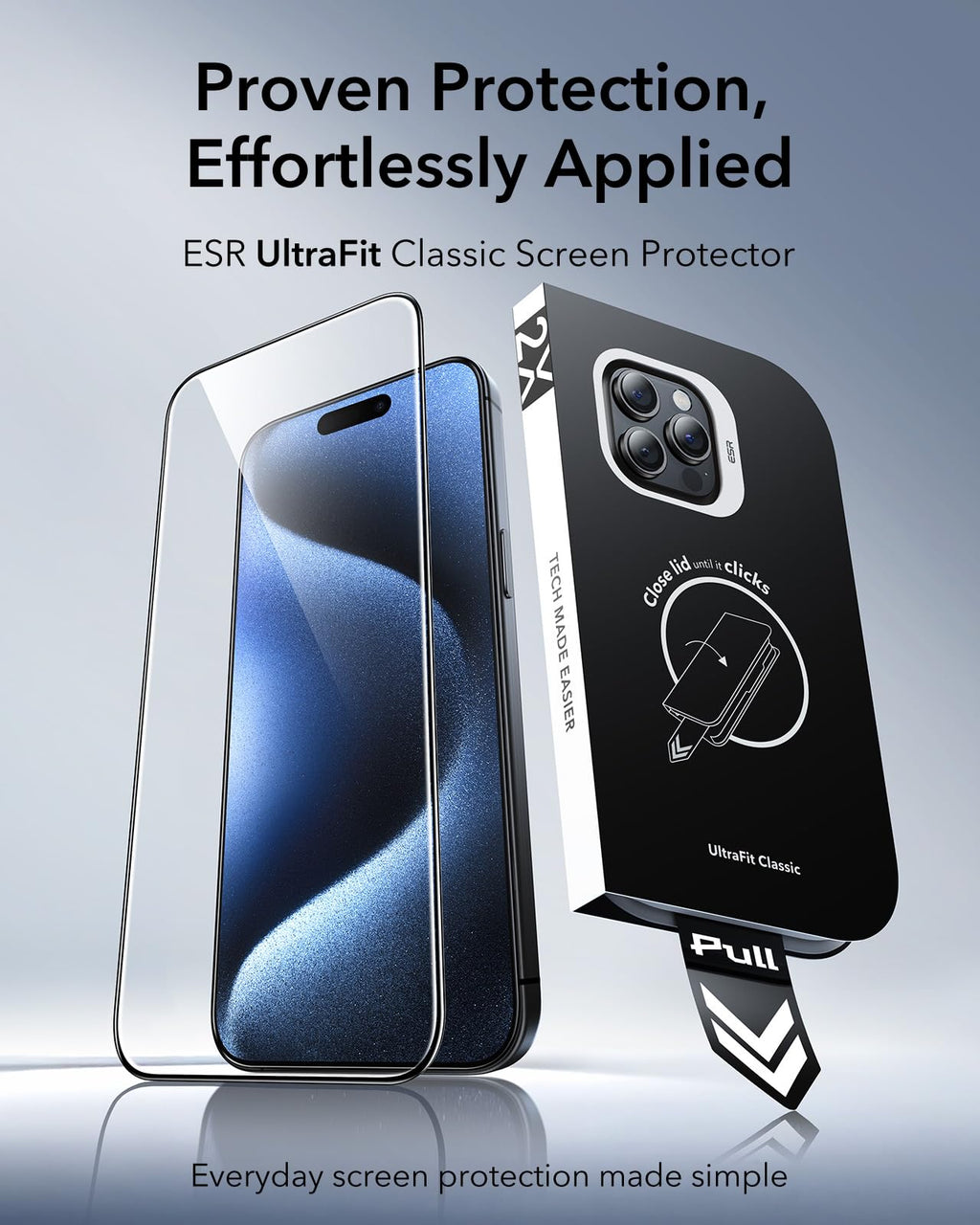 ESR 3 Pack for iPhone 17 Pro Screen Protector, Classic