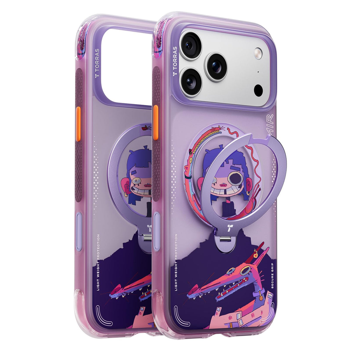 TORRAS Ostand Q3 Air for iPhone 15 Pro Max Case with Stand, Shockproof