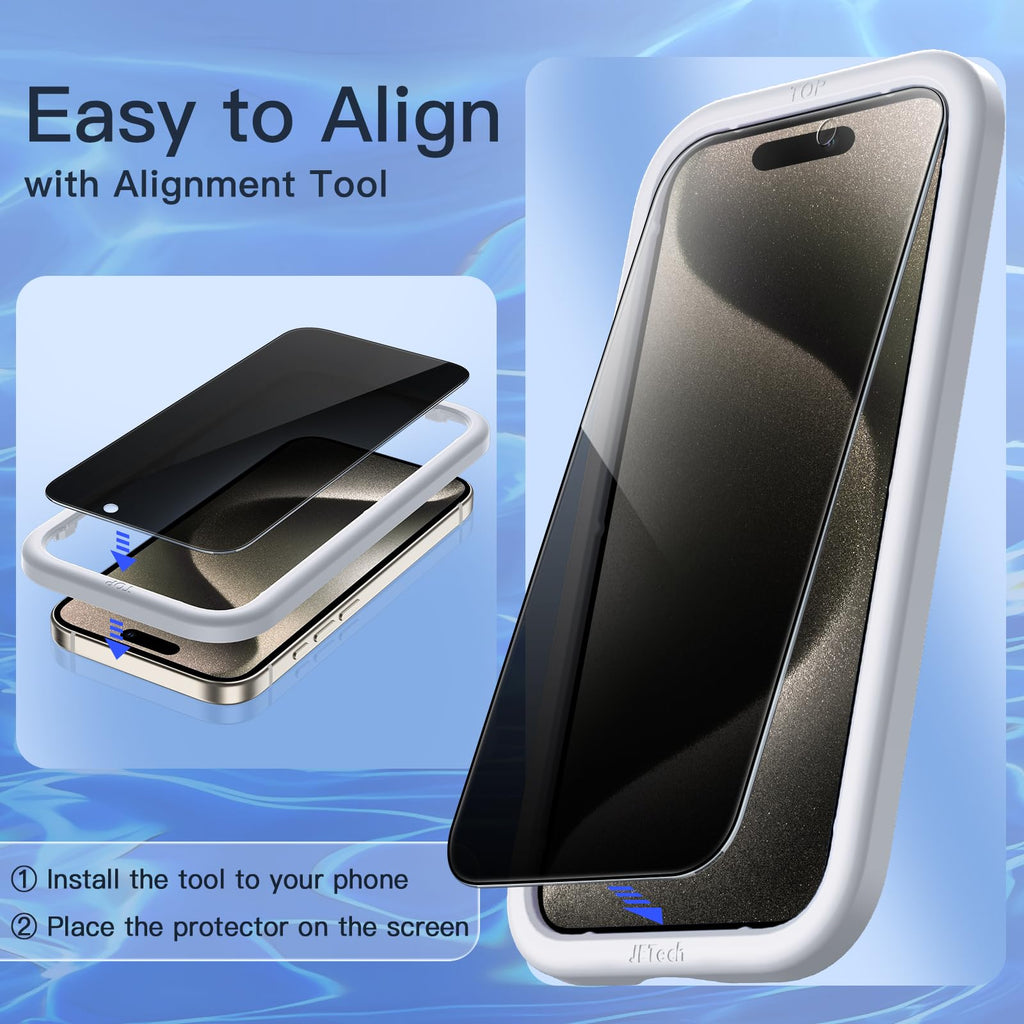JETech Privacy Screen Protector for iPhone 18 Pro, 2-Pack