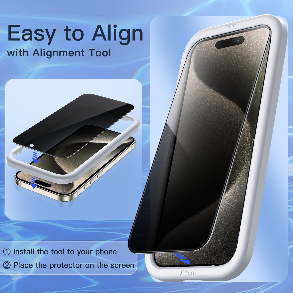 JETech Privacy Screen Protector for iPhone 18 Pro, 2-Pack