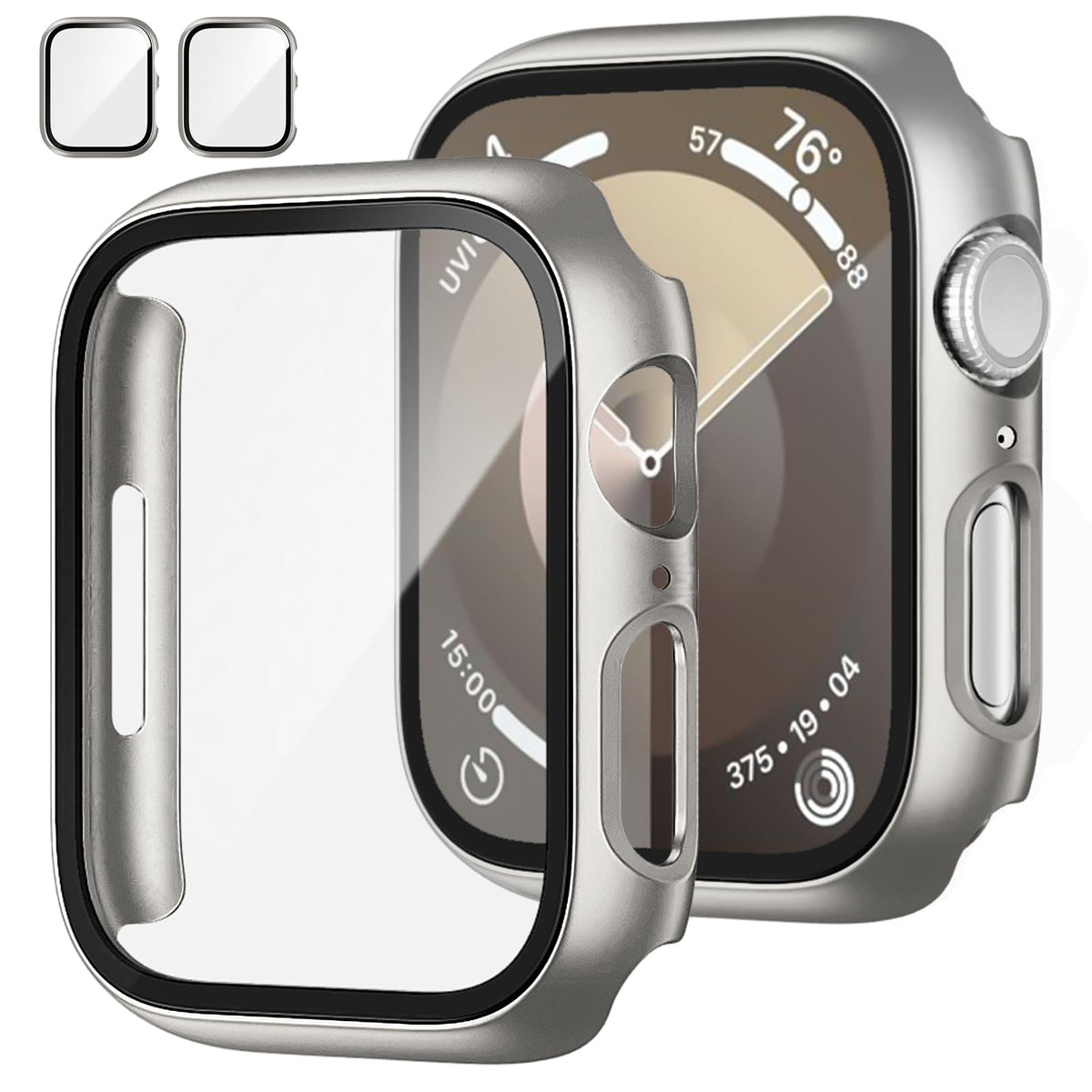 JZK Case with Screen Protector for Apple Watch SE3 Series 6/5/4 40mm,Clear