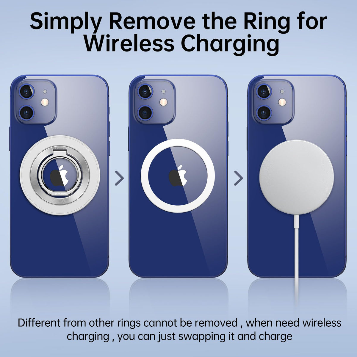 SYNCWIRE for MagSafe Phone Grip, Magnetic Phone Ring Holder Stand Kickstand