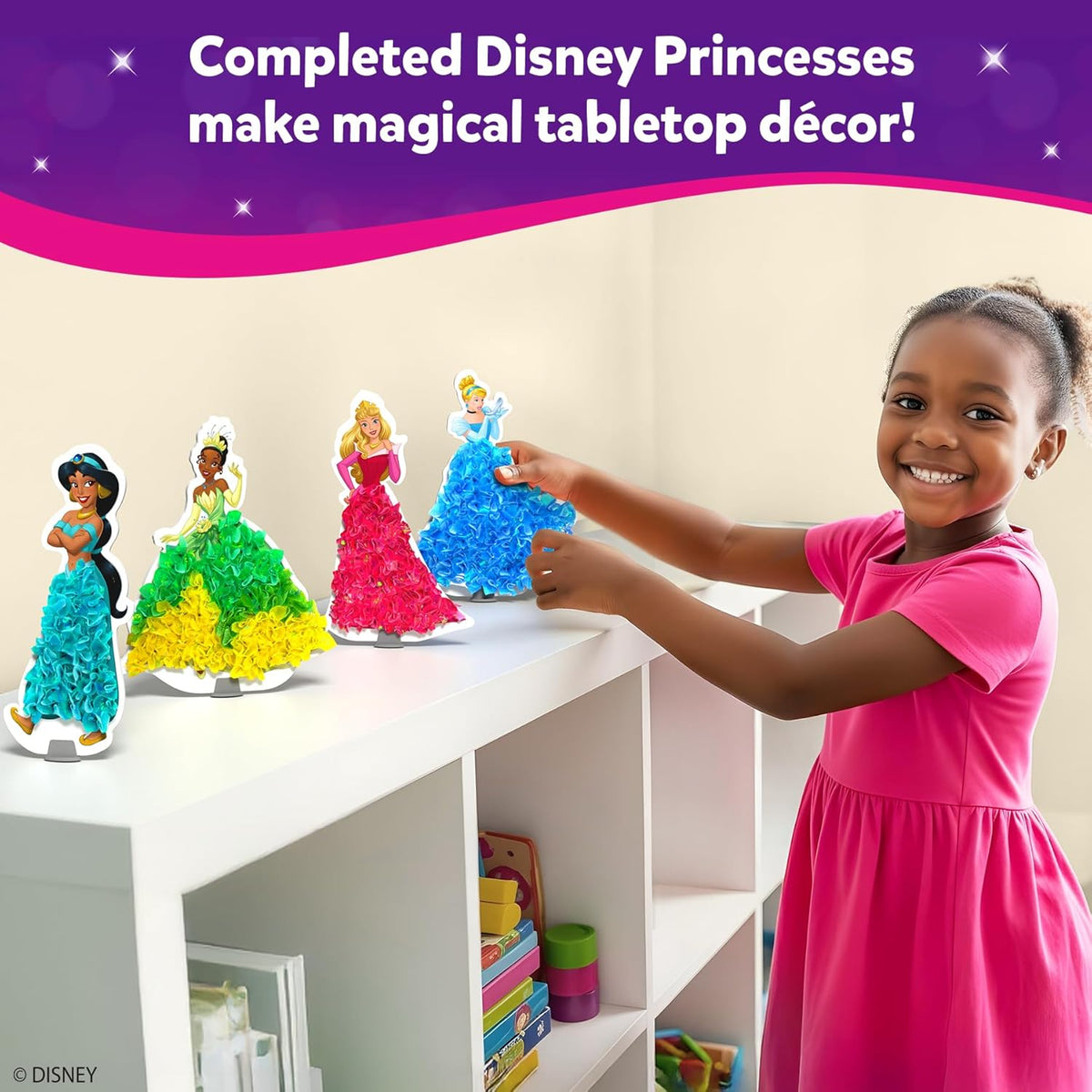 Skillmatics Poke-in Art – Disney Princesses, Wood Craft Kit, Gift for Kids