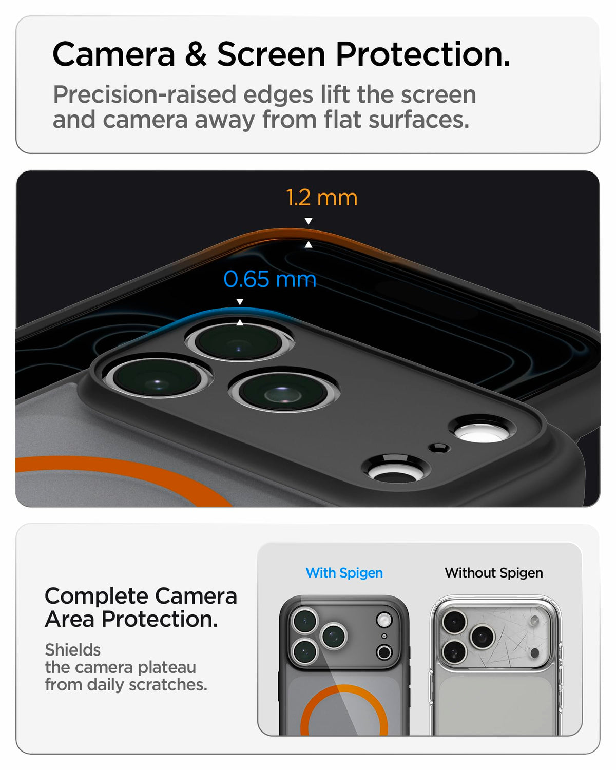 Spigen Ultra Hybrid MagFit for iPhone 17 Pro / 18 Pro Case, Frost Black