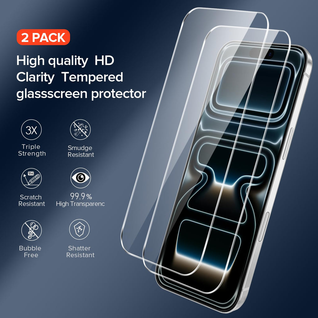 ivoler 3-in-1 Case for iPhone 16 Plus 6.7 inch, Clear