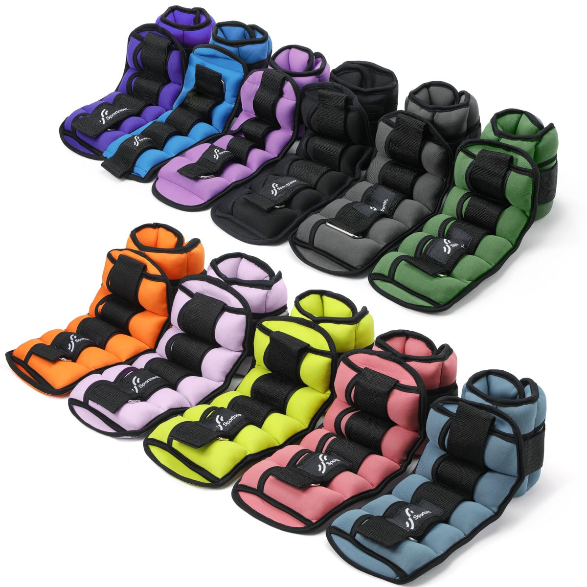 Sportneer Adjustable Ankle Weights, 2-10 lb per Pair, Removable Weights