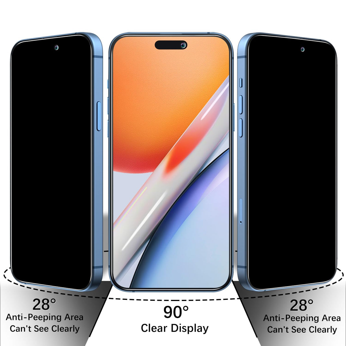 2 Pack Screen Protector for iPhone 16 Pro Max Tempered Glass