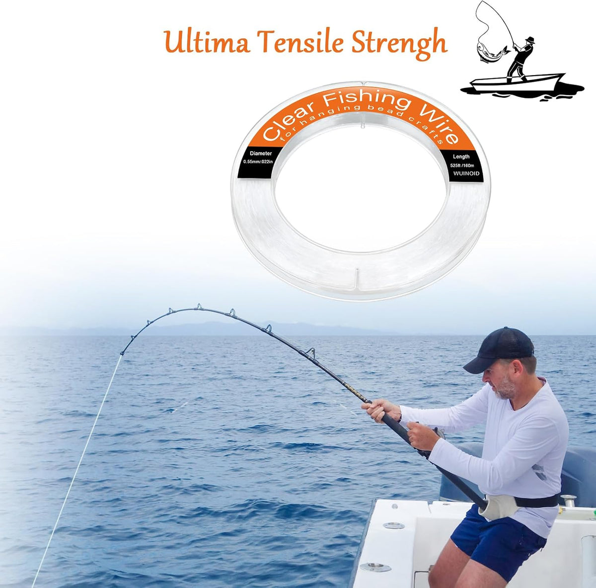 Fishing Line Wire, Clear Monofilament Fishing Line Wire, Nylon Clear Invisible String for Fishing and Hanging Balloons Garland Crafts Decorations WUINOID