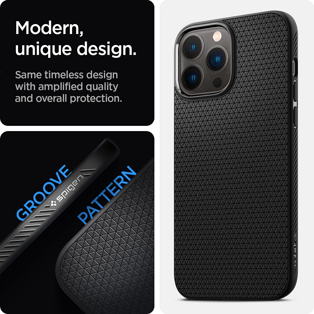 Spigen Liquid Air Designed for iPhone 13 Pro Max Case (2021) - Matte Black