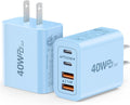 [2-Pack] USB C Wall Charger, 40W Type C Charger Fast Charging Blocks