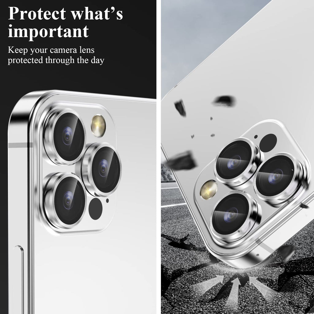 YWXTW Camera Lens Protector for iPhone 16 Pro/iPhone 16 Pro Max, [1 Step Installation Tray] Tempered Glass Screen Protector Metal Individual Camera Cover Accessories Case Friendly (Desert Titanium)